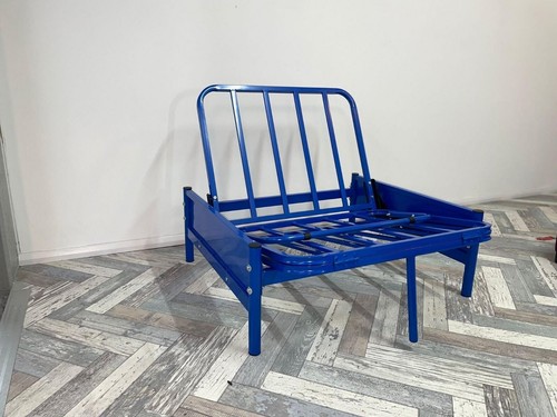 Single metal futon blue - single, frame