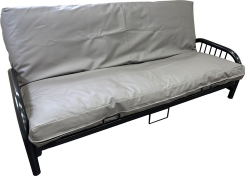 Gray leather vinyl - leather,