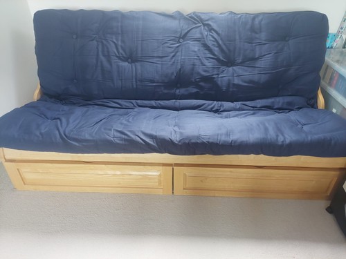 Used solid wooden futon with - solid,