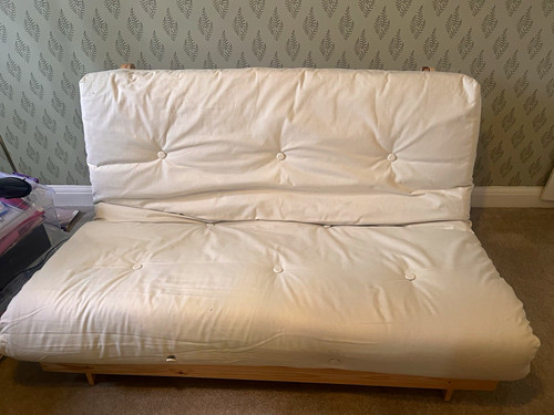 Kyoto white futon - futon, bed